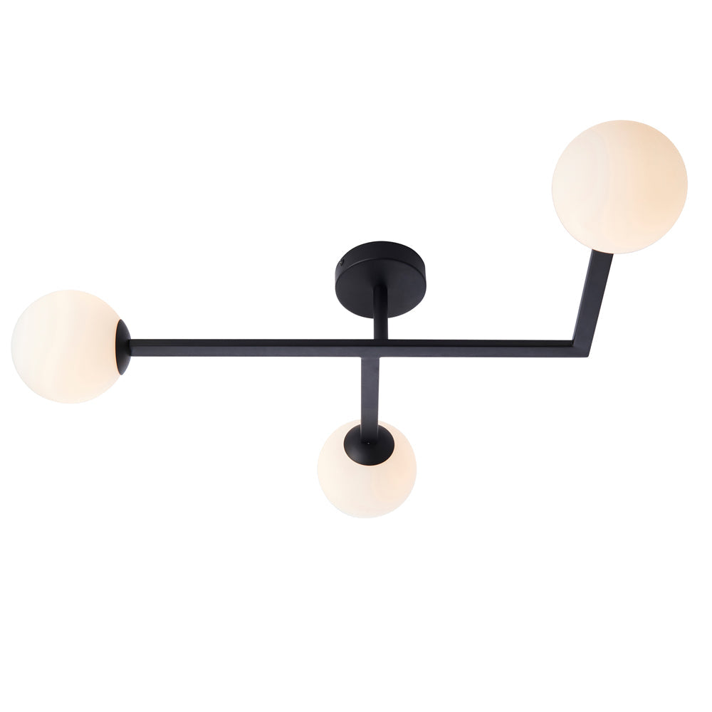 Brooklyn Bathroom 3 Ceiling Light - Black Endon 1