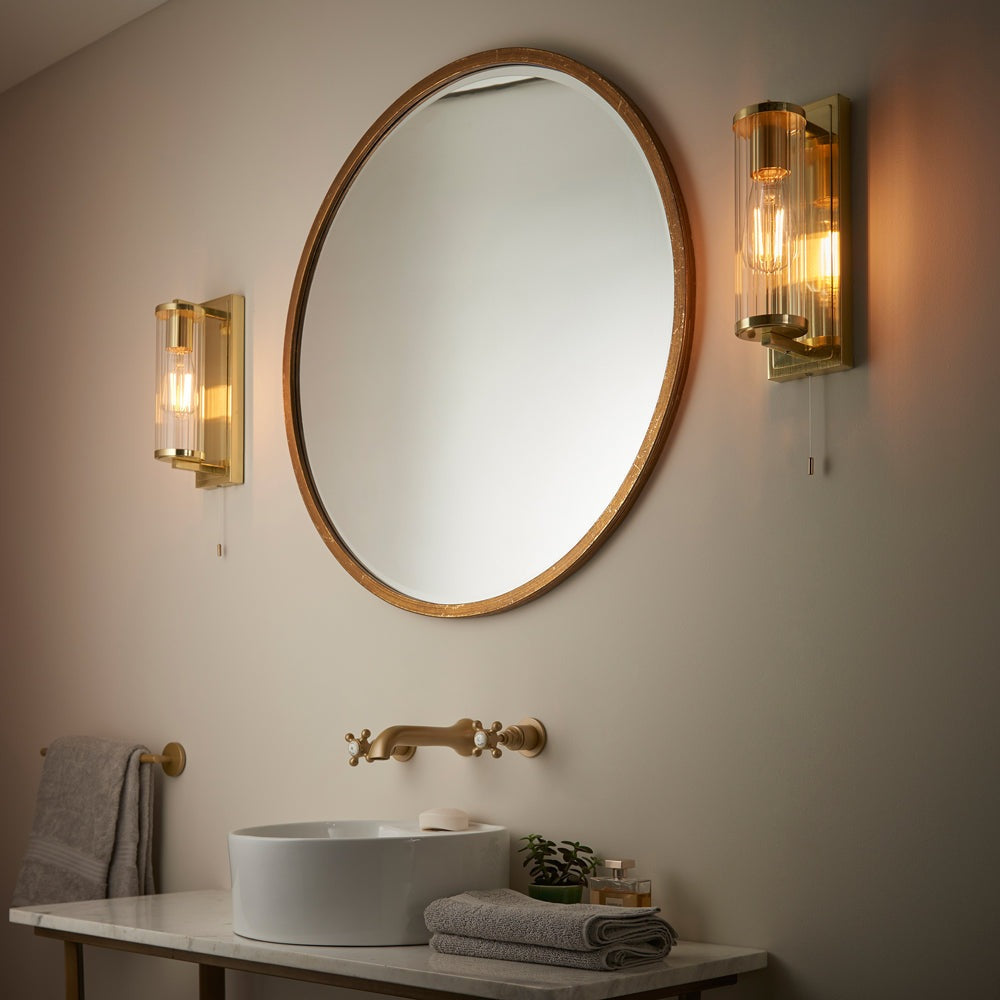 Christel Bathroom Wall Light - Brass Endon 1