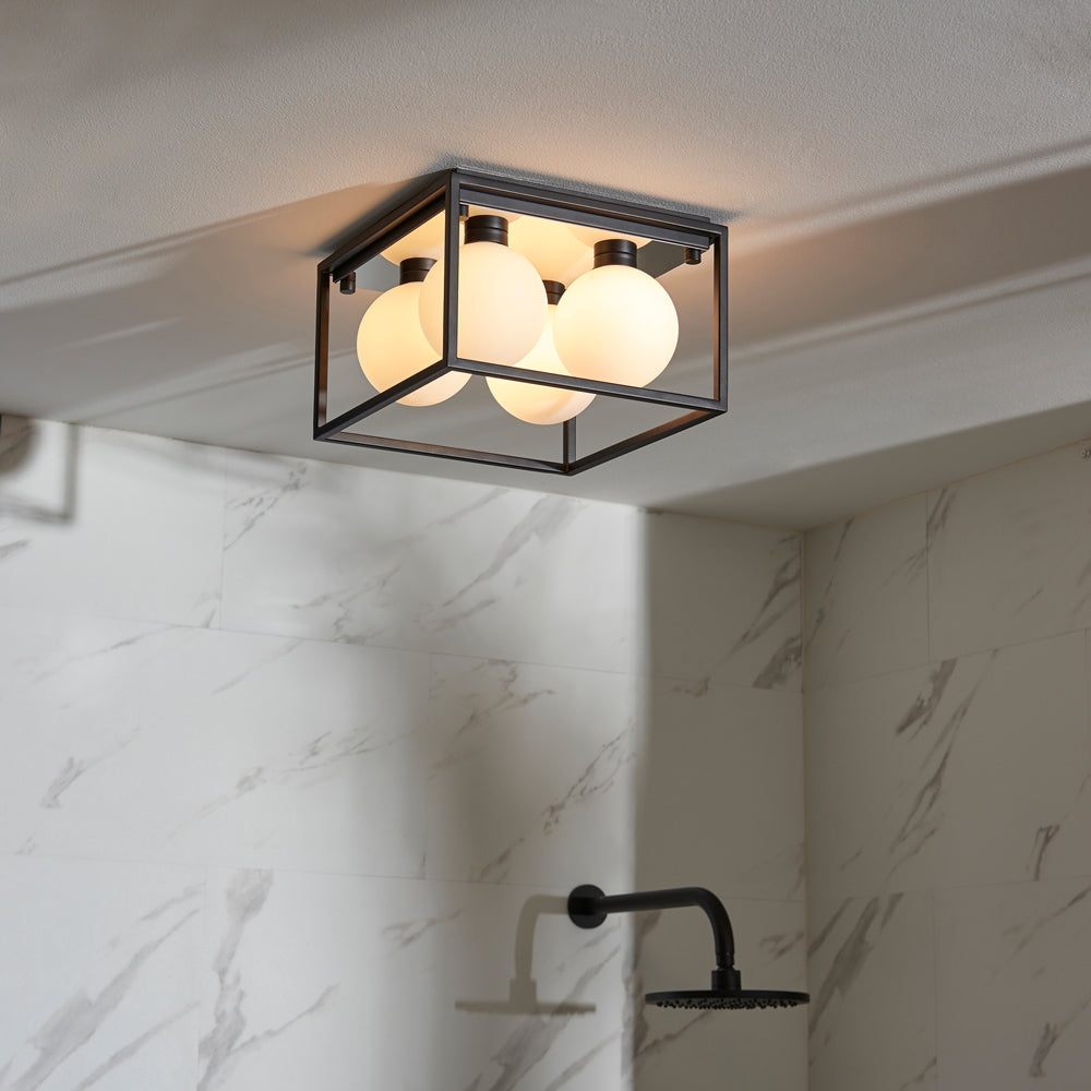 Harper Bathroom Ceiling Light - Black Endon 1
