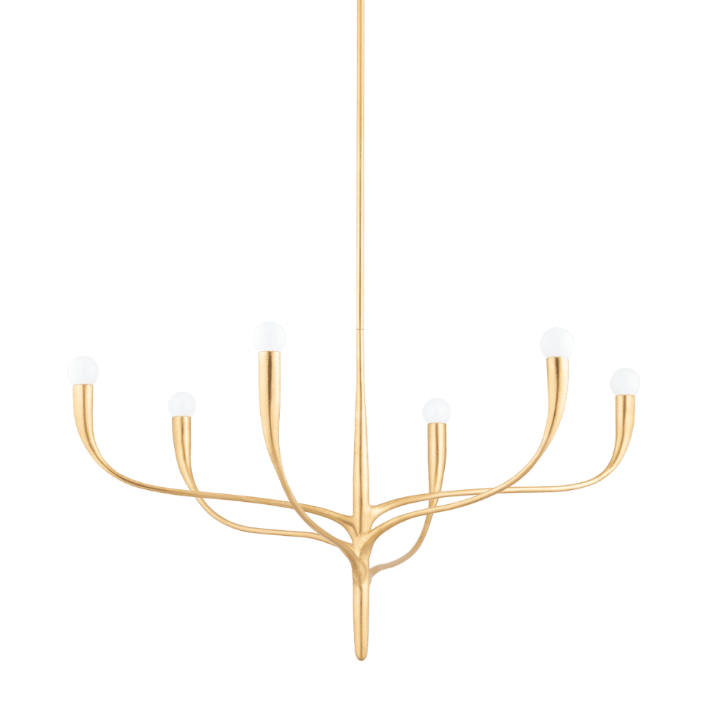 Labra 6 Light Chandelier - Vintage Gold Leaf