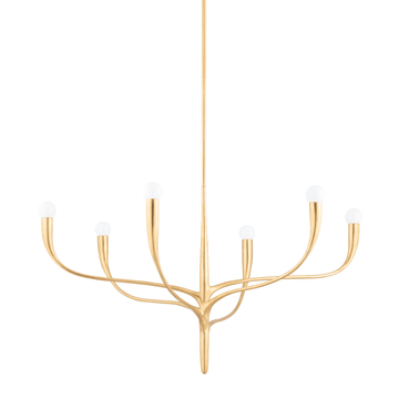 Labra 6 Light Chandelier - Vintage Gold Leaf