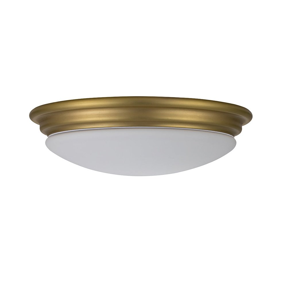 Lighting Brompton 1 Light Flush Mount Light - Brushed Brass
