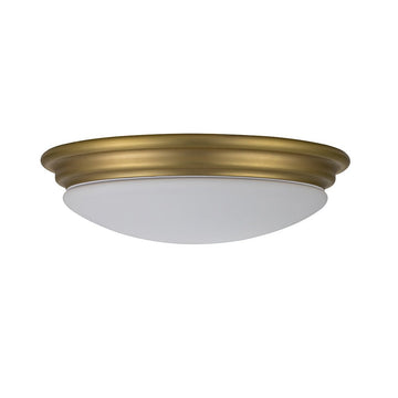 Lighting Brompton 1 Light Flush Mount Light - Brushed Brass