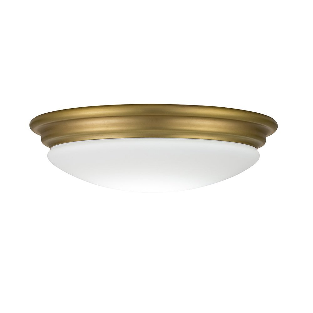 Lighting Brompton 1 Light Flush Mount Light - Brushed Brass