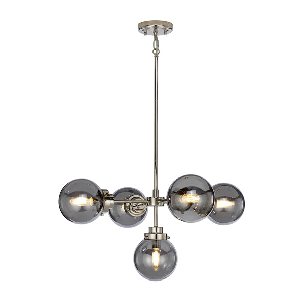 Kula 5 Light Chandelier - Polished Nickel Elstead 1