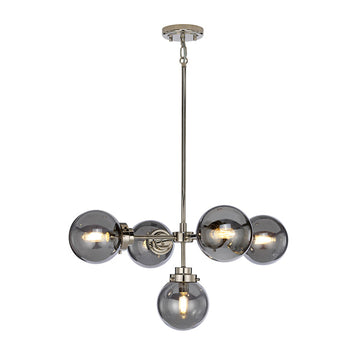 Kula 5 Light Chandelier - Polished Nickel Elstead 1