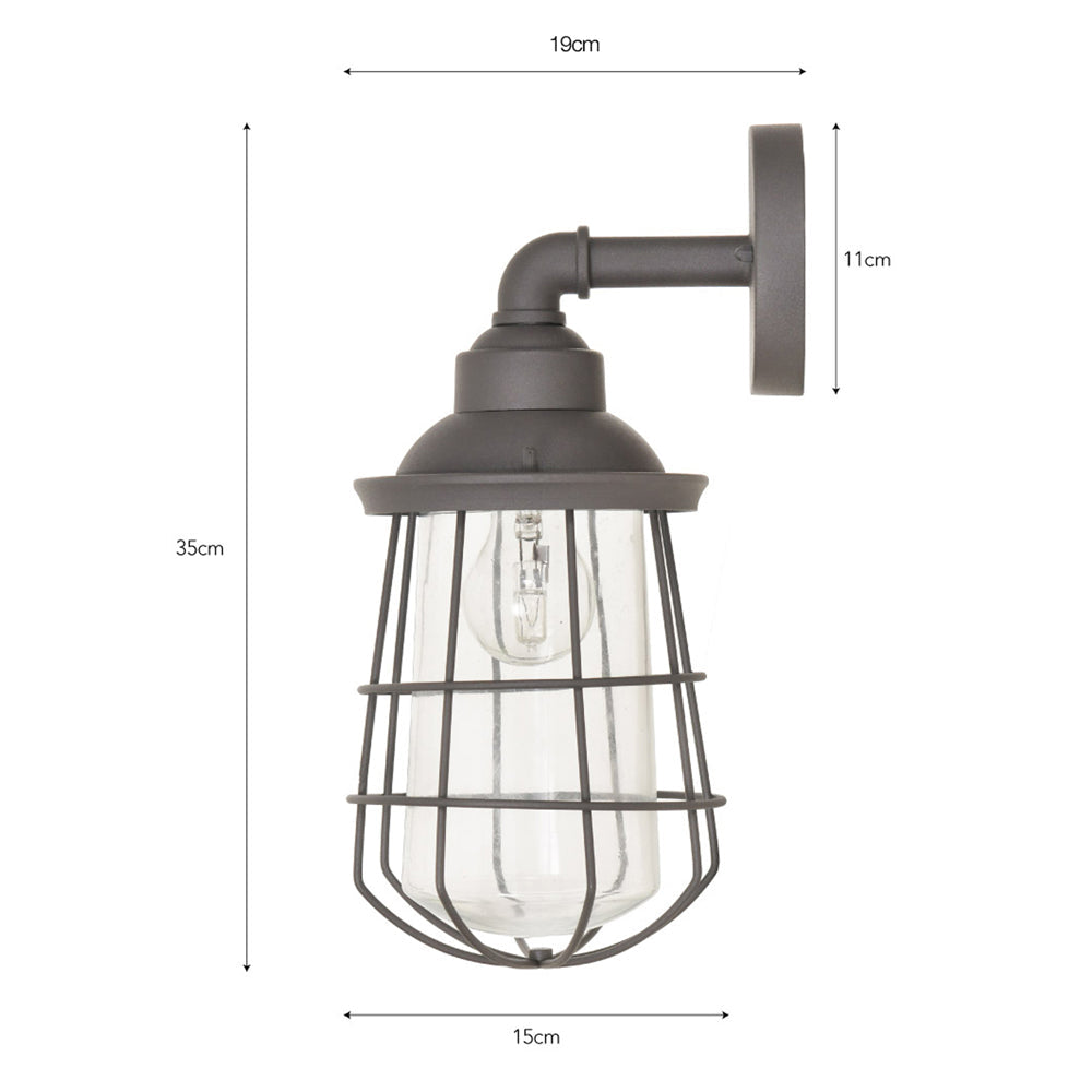 Finsbury Outdoor Wall Light - Charcoal