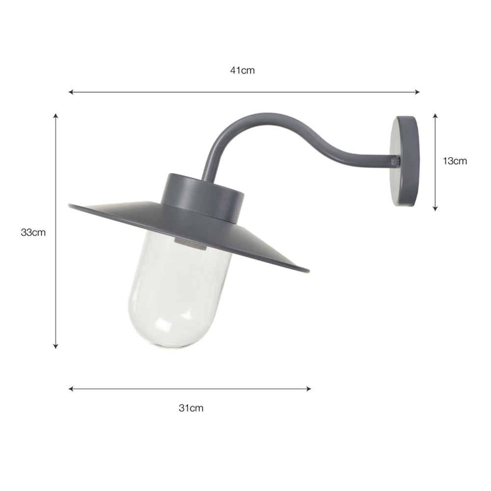 Swan Outdoor Neck Light - Charcoal