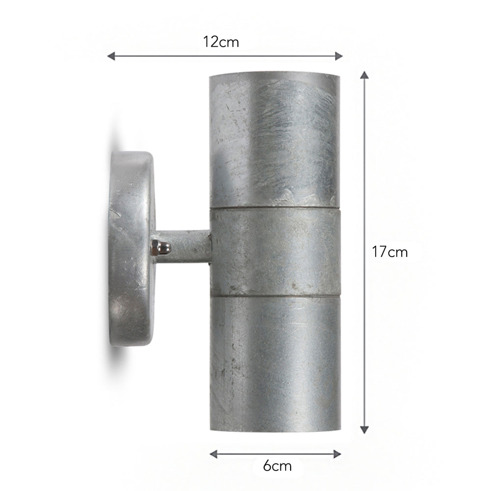 St Ives Outdoor Up & Down Light - Galvanised Steel