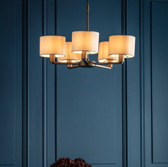 Dani 5 Light Pendant Light - Antique Bronze